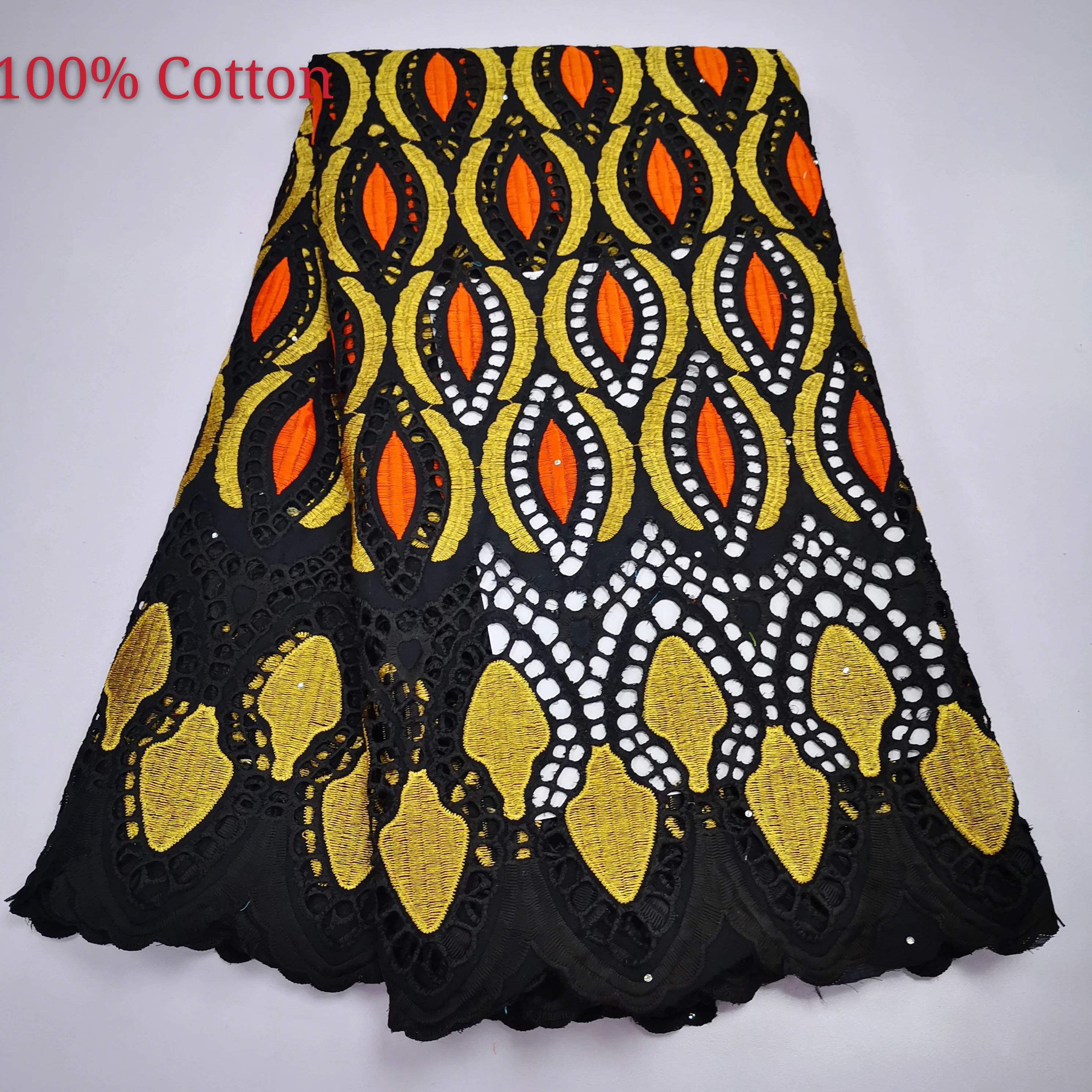 Ткань африканские сухие кружевные ткани Высококачественная хлопковая кружевная