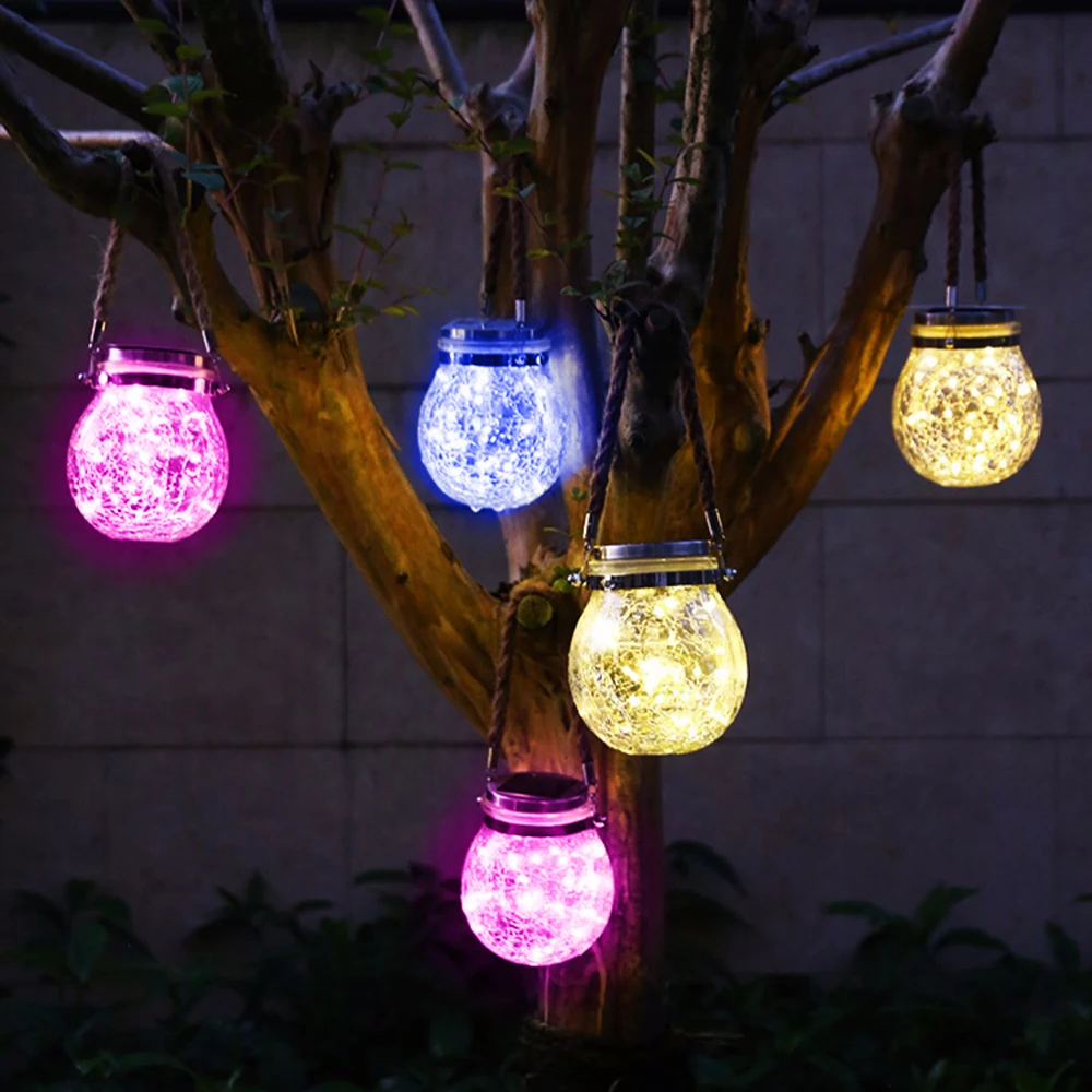 

GUOCHENG 20LED Solor String Lights Mason Jar Light Strings Waterproof Glass Bottle Garden Lighting for Yard, Outdoor Decoration