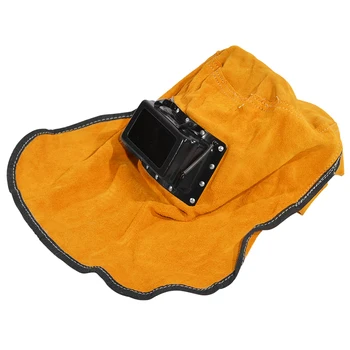 

Welding Hood Helmet Adjustable Comfortable Leather Protected Lens Glasses Protection Mask Overhead Labor Safely Security Clothes