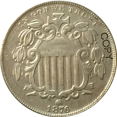 США 1866-1883 монета с гербом копии монет - Color: 1876