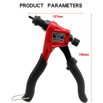 

8'' BT-613 Nut Riveter Guns with 40 pcs Nuts Single Hand Manual Riveter Hand Riveting Rivnut Tool M3/M4/M5/M6