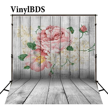 

VinylBDS Happy Mothers Day Photography Backdrops White Wood Wall Backgrounds Large Size Seamless Photo for Photos studio shoot