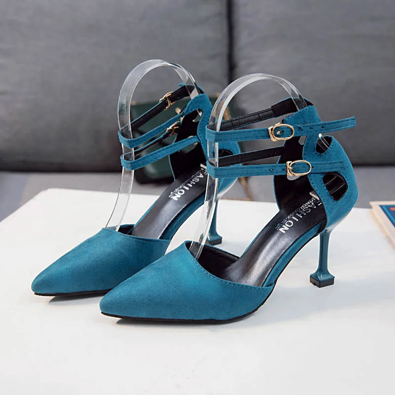 

Sexy High Heel Shoes Women's Pointed Toe 2019 New Style Hallow WOMEN'S Sandals Elegant Bandage Cloth Outer Wear Fashion WOMEN'S