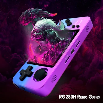 

RG280M 2.8 inch IPS screen open source handheld 3D joystick CNC process metal shell mini retro old-fashioned arcade video games
