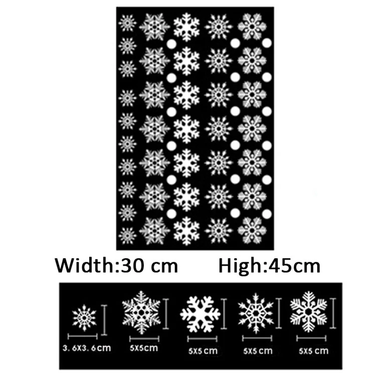 38 шт снежинка статические наклейки на окна рождественские украшения зимние наклейки на стену s детская комната Новогодние товары