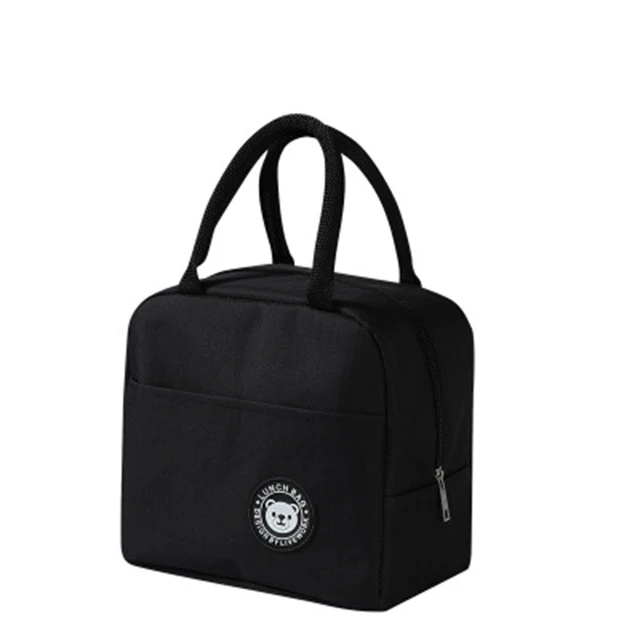 1PCs Fresh Cooler Bags Waterproof Nylon Portable Zipper Thermal Oxford Lunch Bags For Women Convenient Lunch Box Tote Food Bags F