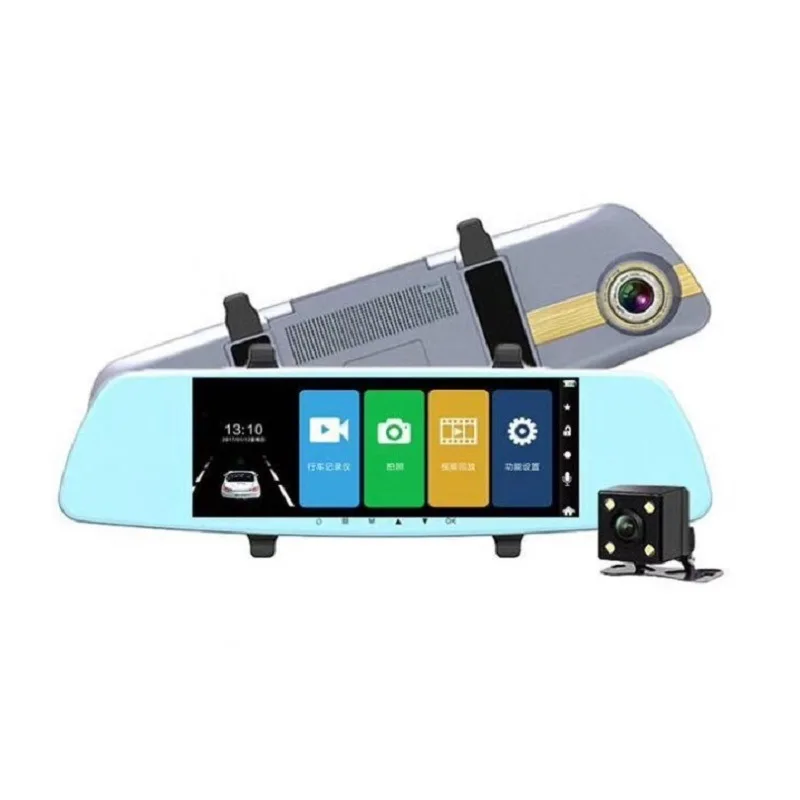 

7-Inch Starlight Night Vision Cross Border Reverse Image Double Record Tachograph High-definition IPS Screen All Touch Multinati
