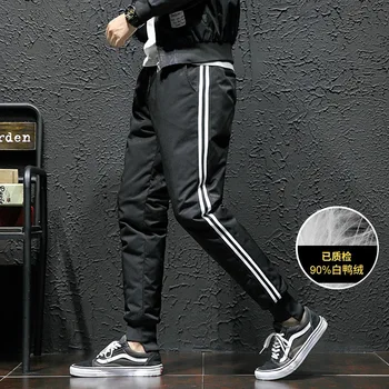 

Winter down Pants Men's Outer Wear Korean-style Thick Warm Fashion Casual Sports Large Size Slim Fit Popular Brand Outdoor Pants