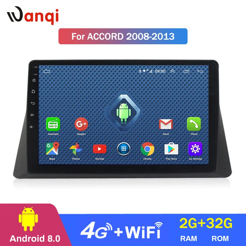 

4G Lte All Netcom 10.1inch wanqi 8.0 Car GPS Navigation For Honda accord 2008-2013 Support Stereo Audio Radio Video
