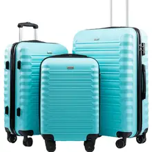 Seanshow жесткий Дорожный чемодан из АБС TSA замок Спиннер костюм чехол 3 шт. Набор Дорожный Чехол для багажа 20 24 28 дюймов