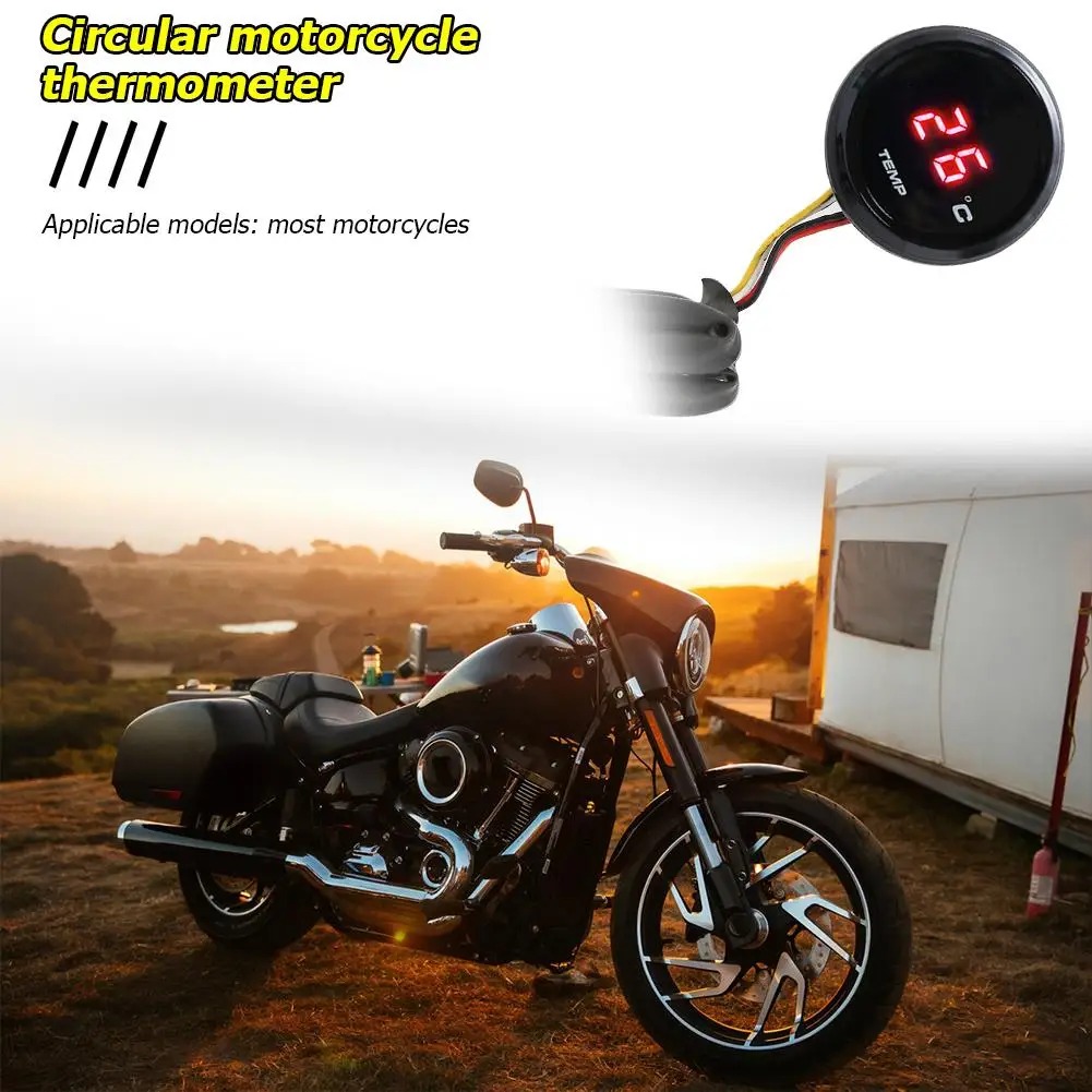 Универсальный мотоциклетный термометр 12 В постоянного тока светодиодный