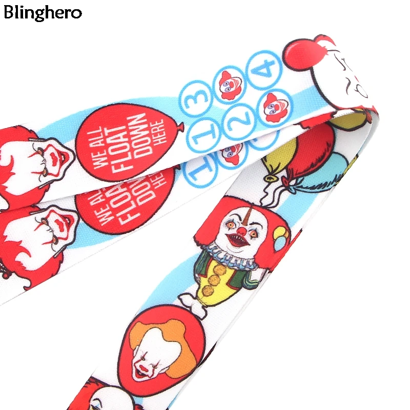 10 шт./лот, Blinghero Stephen King's It Lanyard ID, значки, Mp3 держатель для телефона, шейные ремешки с ключами, крутые аксессуары для мужчин и женщин, BH0383