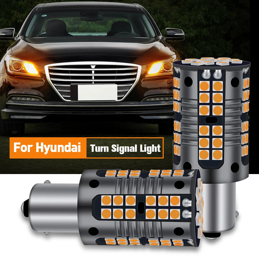 2pcs LED Turn Signal Light Blub Lamp PY21W 7507 BAU15S Canbus For Hyundai Creta Genesis Getz i10 i20 i30 i40 ix35 Solaris | Автомобили и