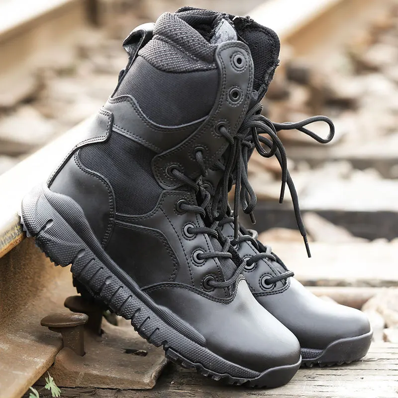 

Ultra-Light Combat Boots CQB. Swat Xiaolong Lightweight Combat Boots Shock Absorption Hight-top Outdoor Tactical Boots Combat Bo