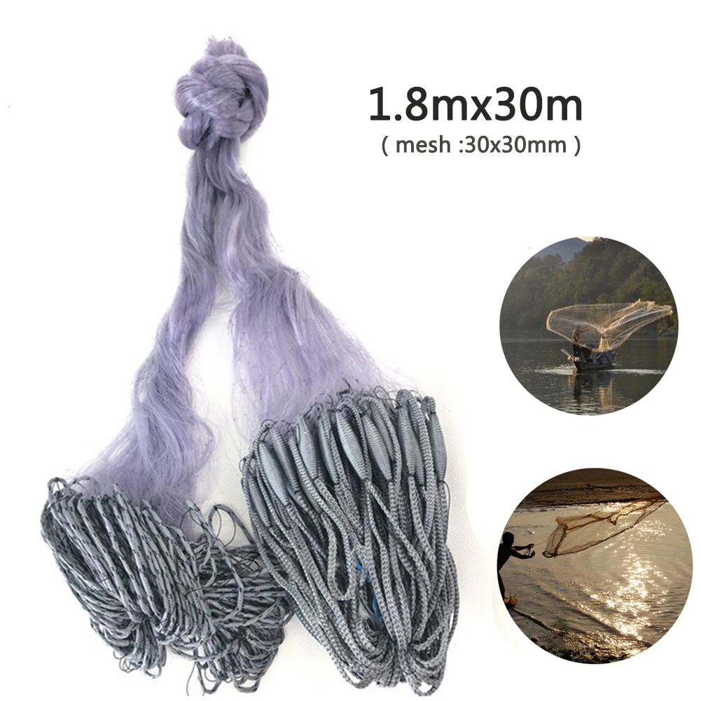 Fishing Net Fish Trap Gill Single Layer Network Sticky Mesh Catch Nylon new | Спорт и развлечения