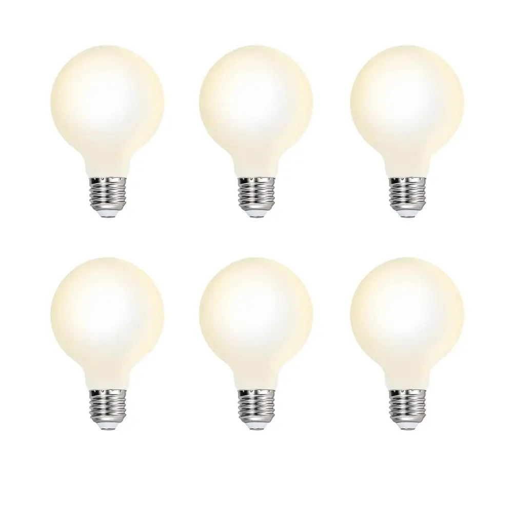 G80 6W LED Globe Edison E27 Pendant Lamp Light Bulbs Type G Omnidirectional Lighting Angle Warm White Dia 80MM Glass Lamp Shade