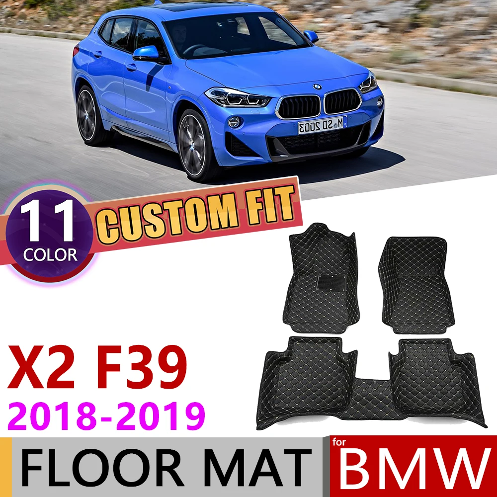 Кожаные автомобильные коврики на заказ для BMW X2 F39 2018 ~ 2019 5 мест Водонепроницаемый