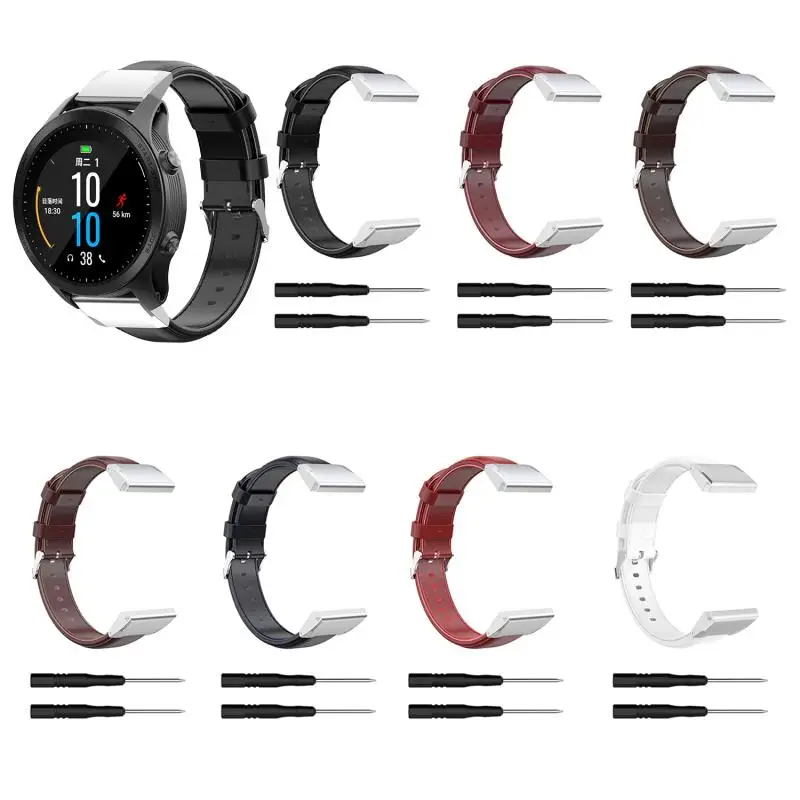 Модный кожаный ремешок для Garmin fenix6 22 мм Универсальный сменный браслет forerunner945