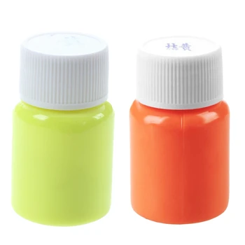 

2Pcs 20G Glow in the Dark Acrylic Luminous Paint Bright Pigment Party Decoration DIY Orange with Yellow & Golden Yellow