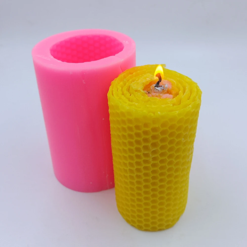 Stampo per candele a colonna a nido d'ape stampi in Silicone per