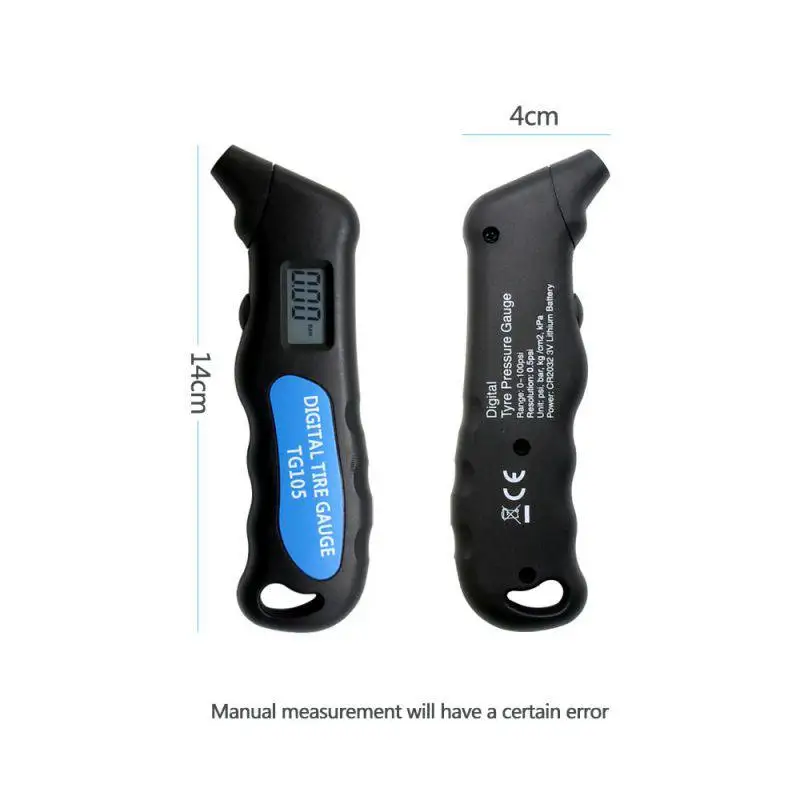 TG105 Digital Car Tire tire Air Pressure Gauge Meter LCD Display Pressure Gauge Barometers Tester for Car Truck Motorcycle