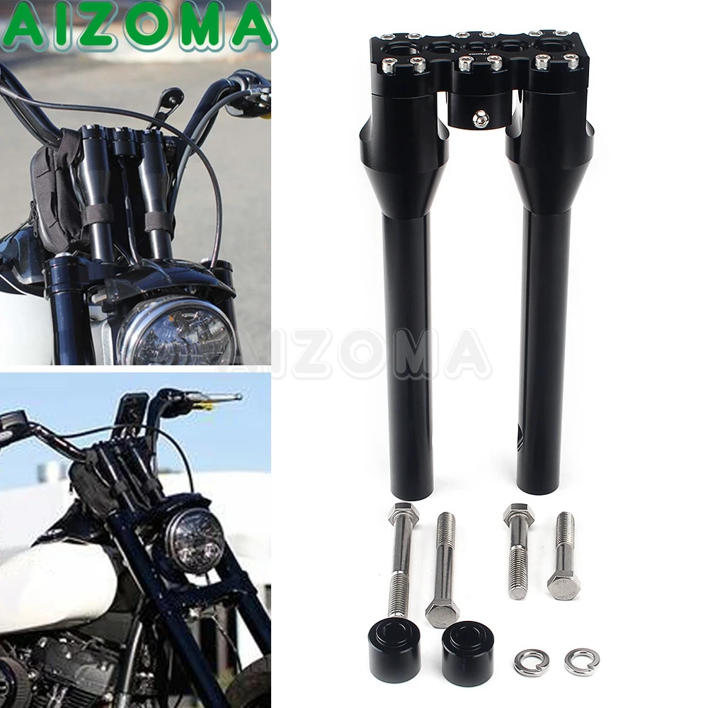3.5" Straight Handlebar Risers for Harley Dyna Softail Fatboy Sportster 883 1200