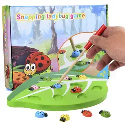Обучение по методу Монтессори игрушечная Конфета дерево Магнитный ловить червя математическая Игрушка Дети раннего развивающие игрушки