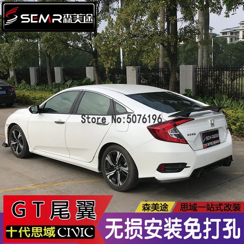 Подходит для Honda Civic 10 ABS удар бесплатно GT стиль задний спойлер заднего крыла 06-11