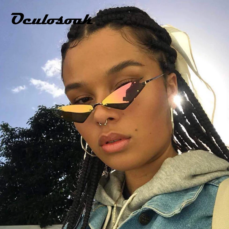 

очки 2019 shade for women fashion sunglasses brand woman vintage retro triangular cateye glasses oculos feminino sunglasses Sexy