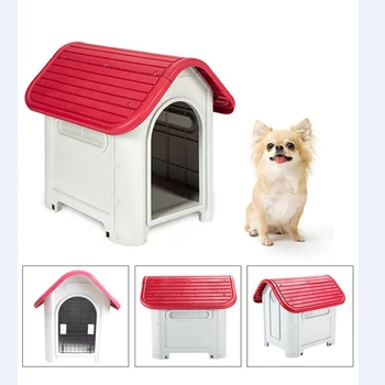 

New Dog House Removable Pet Houses 4 Colors Outdoor Cage Small Dog Small Cats House With Window Hard Meterial Cages Pets Product