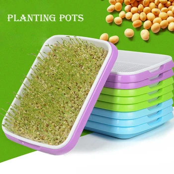 

Hydroponics Seed Germination Seedling Sprout Plate Grow Pots Vegetable Planting Pot Plastic Nursery Tray For Plants Garden Tools