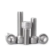Hexagon Hex Socket Cap Head Screw M1.6 M2 M2.5 M3 M4 M5 M6 M8 M10 Stainless Steel Allen Bolt DIN912 Hex Screw with Key