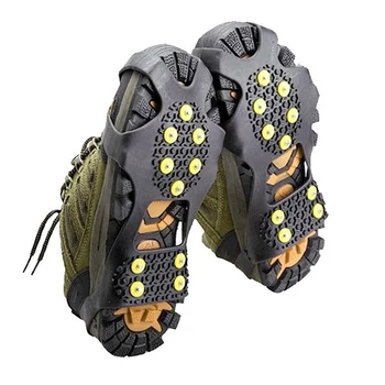 

10 Tooth Crampons Men Women Non-slip Shoe Covers Mountaineering Ice Snow Gripper Overshoes Spike Grips Cleats