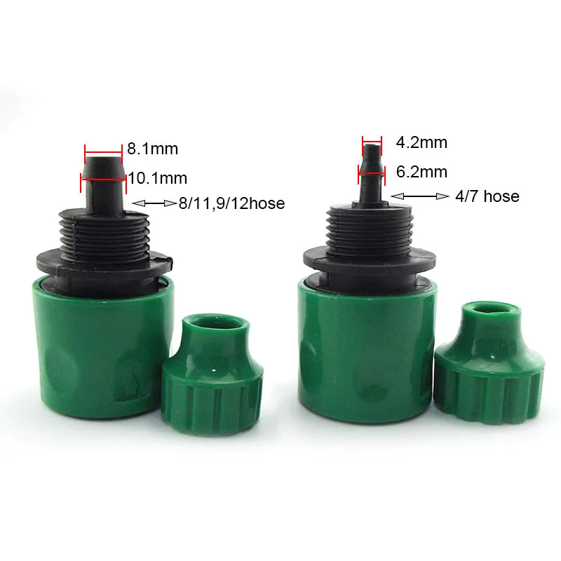 Irrigation Hose Gardening-Tools Water-Tap Quick-Connectors Barbed-4/7-Hose 8/11mm 4/7mm