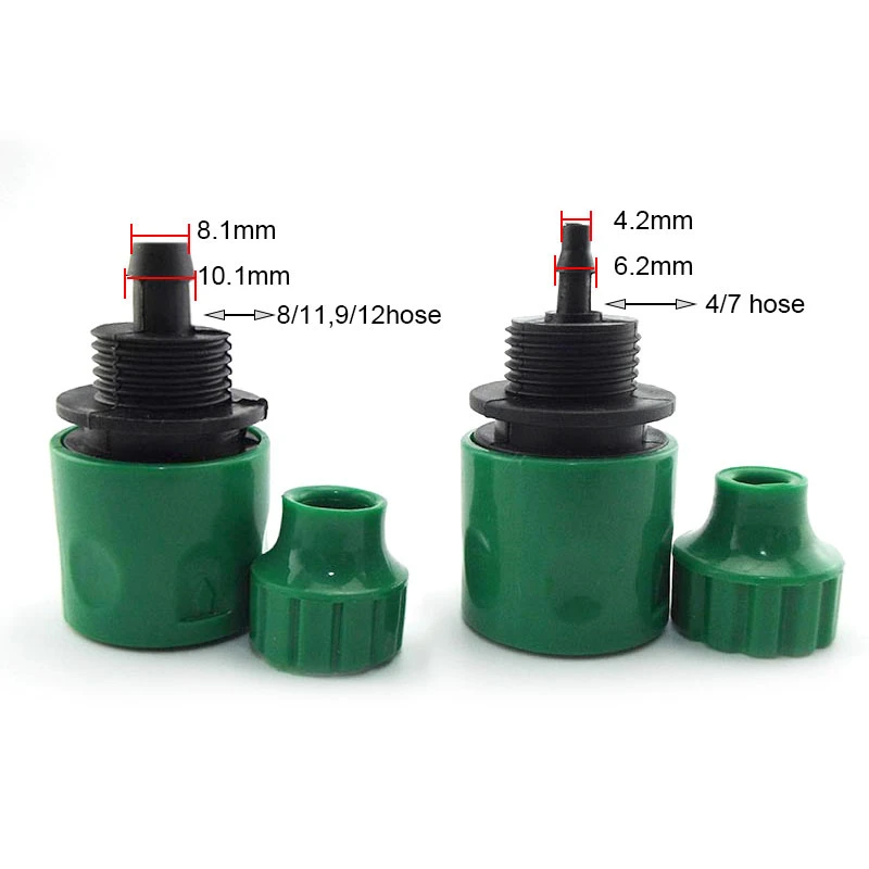 4/7mm 8/11mm Hose Barbed 4/7 Hose Quick Connectors Garden Water Tap Irrigation Drip Irrigation Quick Coupling Gardening Tools