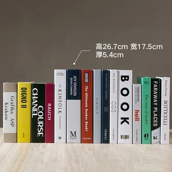 

Modern Simulation Fashion Book Home Decor Club Hotel Model Room Study Soft Fake Book Decoration For Women's Living Room