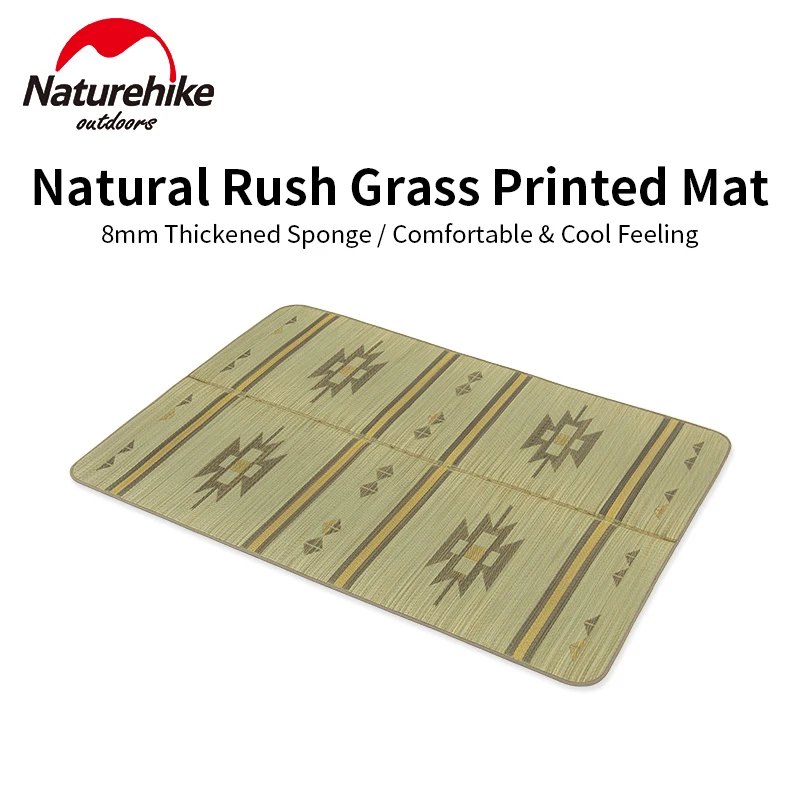 

Naturehike Camping Summer Mat Rushes Straw Non Slip Picnic Mat 200x140cm Large Area Thickened Sponge Sleeping Pad Tent Mat