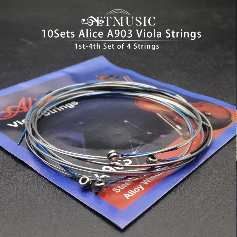 10Sets Alice A903 Nickel Silver Wound Viola Strings 1st-4th Set of 4 Strings