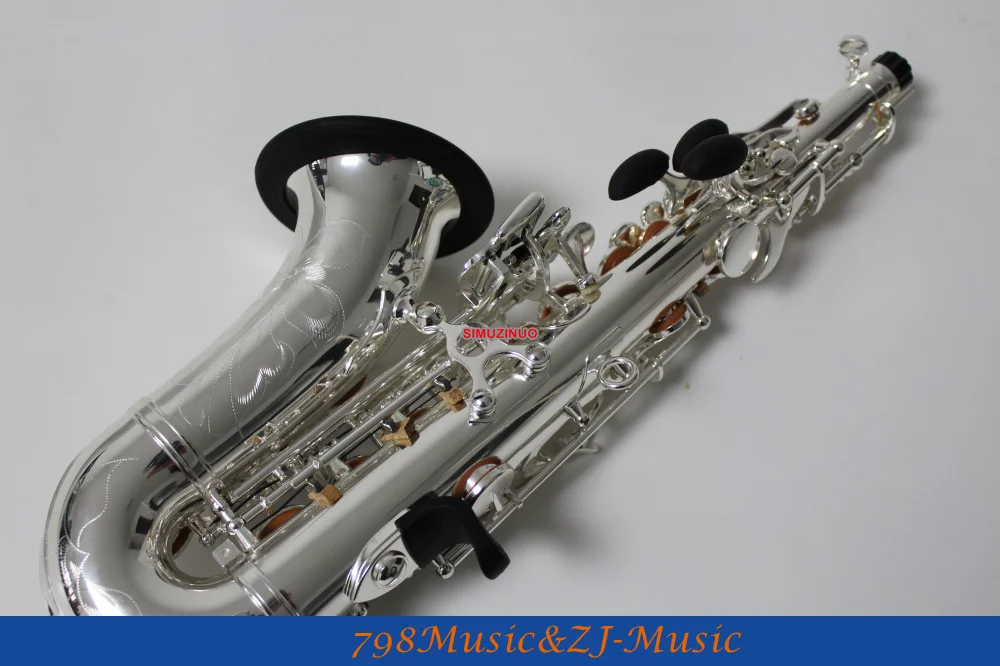 Профессиональный Серебряный никель сопрано саксофон Eb sax черный корпус ключ высокий F# W/чехол бесплатно LORICO кольцо саксофона немой L-RS