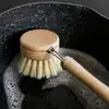 Kitchen Cleaning Brush Natural Bamboo Handle and Sisal Bristles Scrub Brush for Dish Cast Iron Skillet Pots Pans Pot Brush ► Photo 1/6