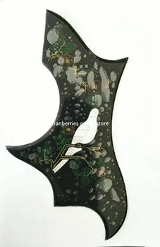 

IN STOCK,41 Inch acoustic guitar pickguard,Do ve Self ticker celluloid pickguard,shell bird inlay,free shipping