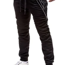 Стильные мужские спортивные штаны на молнии с завязками, мужские обтягивающие модные спортивные штаны