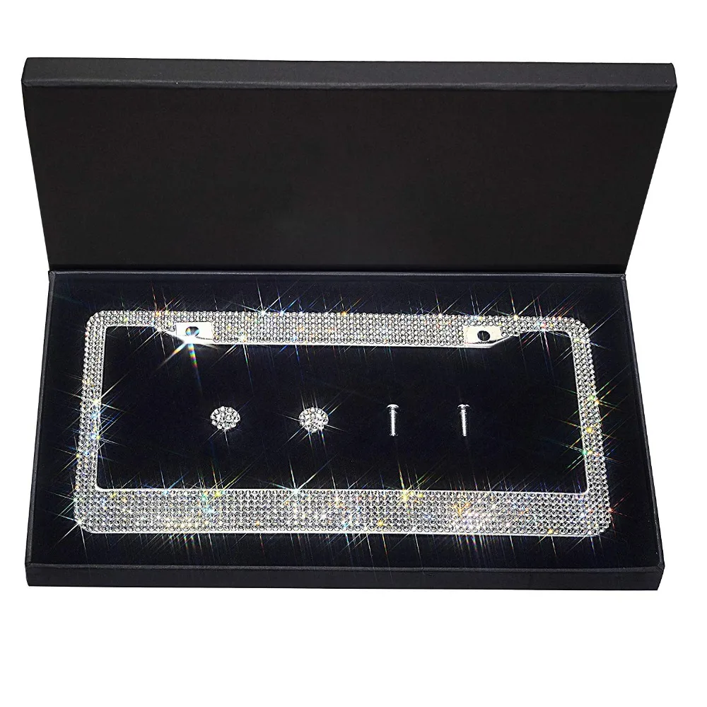 Bling-Crystal-License-Plate-Frame-Women-Luxury-Handcrafted-Rhinestone-Car-Frame-Plate-with-Ignition-Button-For-USA-128