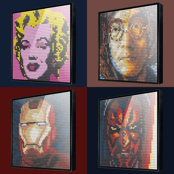 

Pixel Art Mosaic Painting Diy Super Star Avatar Building Block Gift Art Starwars Decorative Painting 31199 31197 31198 Christmas