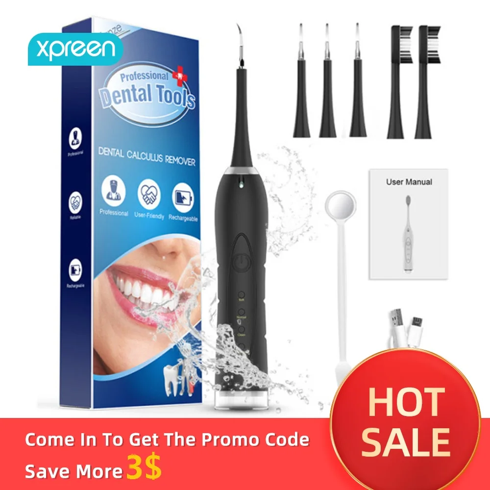 

XPREEN Dental Calculus Remover Electric Oral Irrigation Teeth Whitening Tartar Scraper Health Hygiene Dropping
