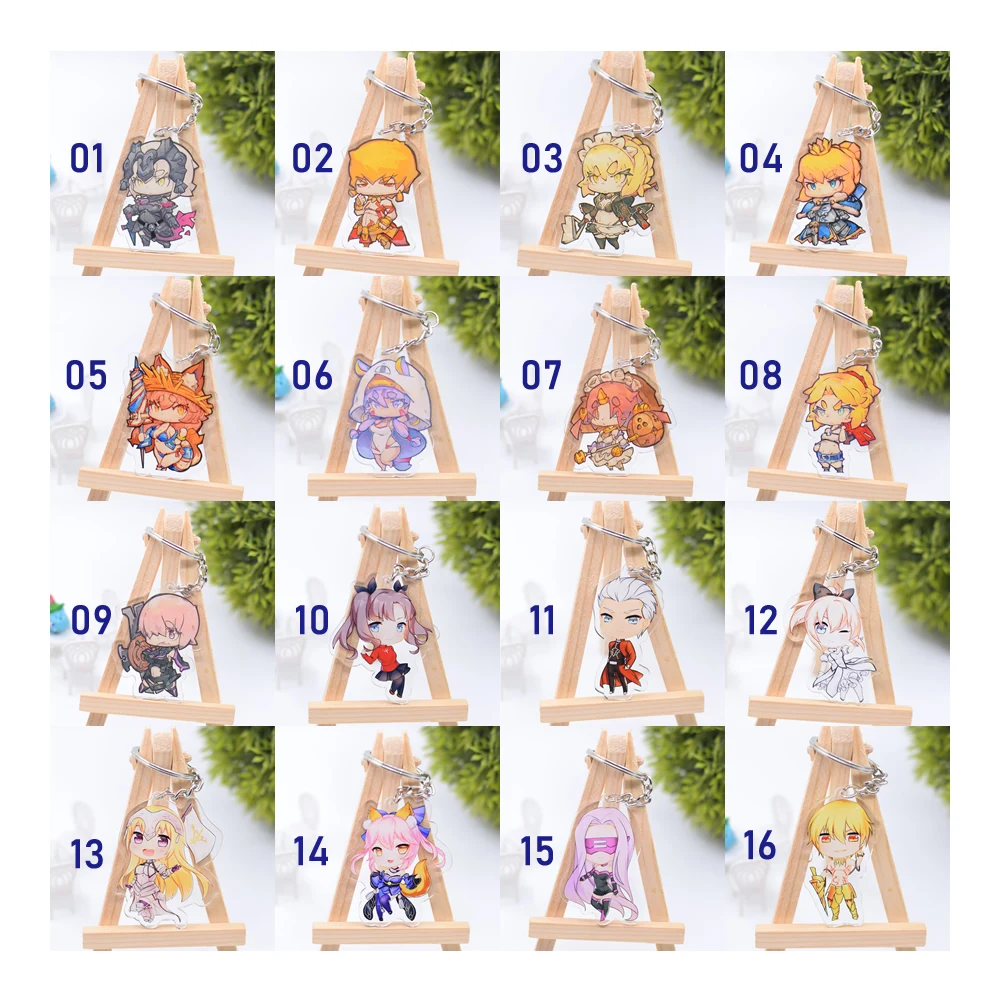 Group W Горячая Распродажа аниме-брелок для ключей Demon Slayer Chibi брелок 1 шт. Высокое качество Мультфильм брелок аксессуары амулеты акриловая подвеска - Цвет: Group W