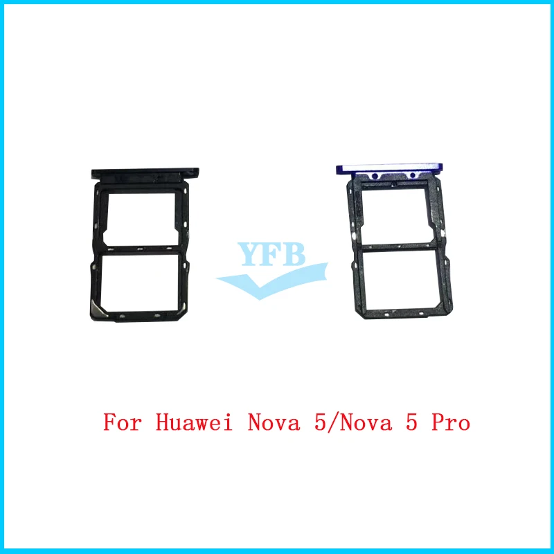 For Huawei Nova 4e 4 P30 Lite 5 Pro SIM Card Tray Slot Holder Adapter Micro SD Repair Replacement Parts