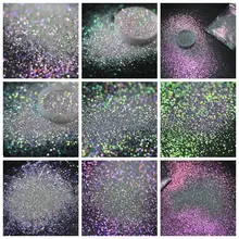 Очень красивая переливчатая Радуга белые блестки красочный блеск для украшения ногтей Блеск для лица Тени для век полимер для поделок сделай сам