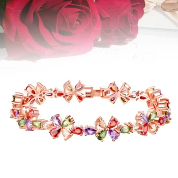 

1PC Bracelet Rose Gold Trendy Creative Crystal Zircon Bracelet for Female Ladies Girls Women