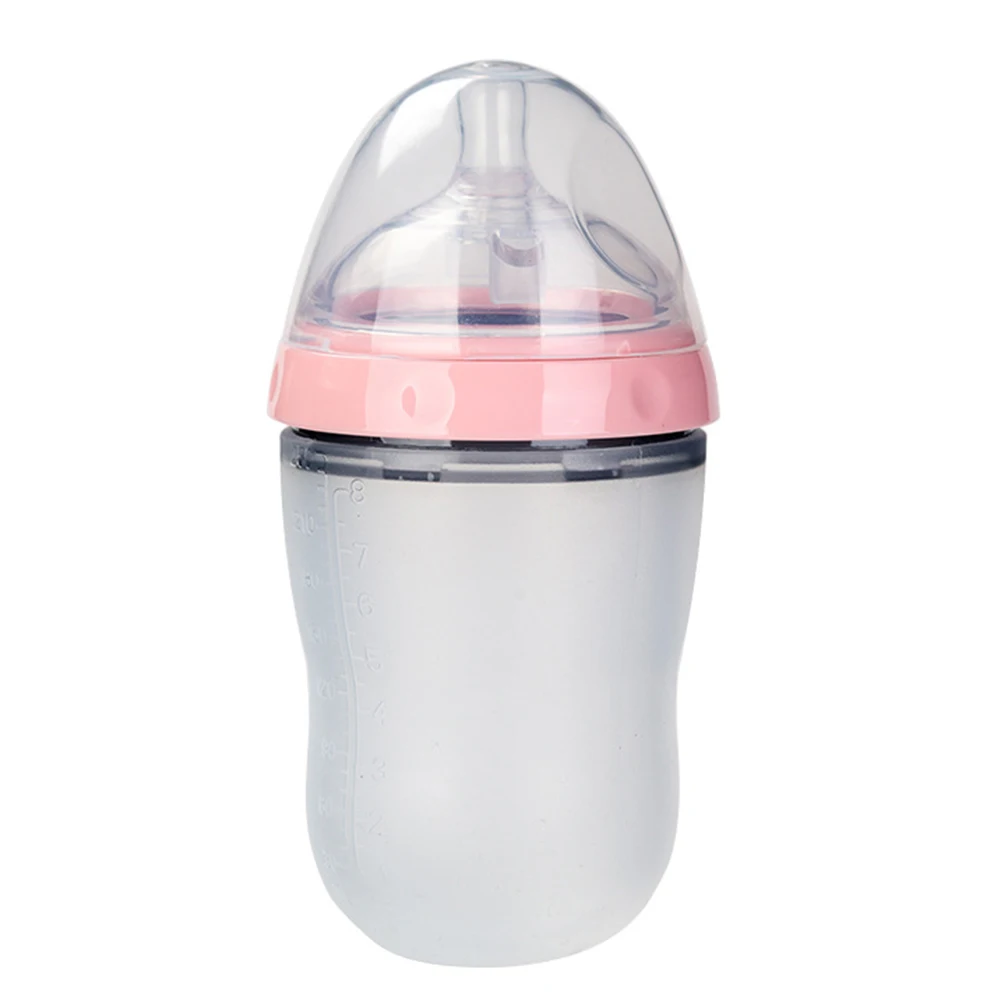 Детская Бутылочка Для грудного молока, мягкая силиконовая бутылочка для кормления, контейнер для молока, новинка - Цвет: 250ml Pink